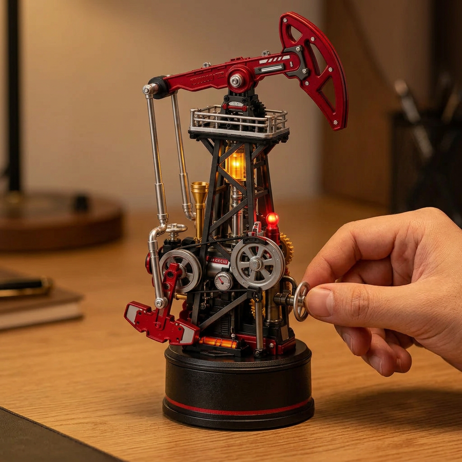Étape 3 du montage de La Pompe à Pétrole de la Ville Industrielle : faire fonctionner la maquette terminée