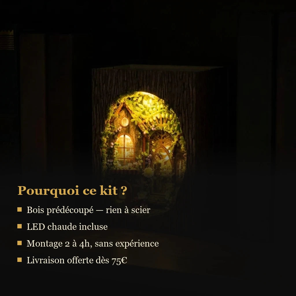 Le Refuge de la Clairière - infographie des bénéfices du kit