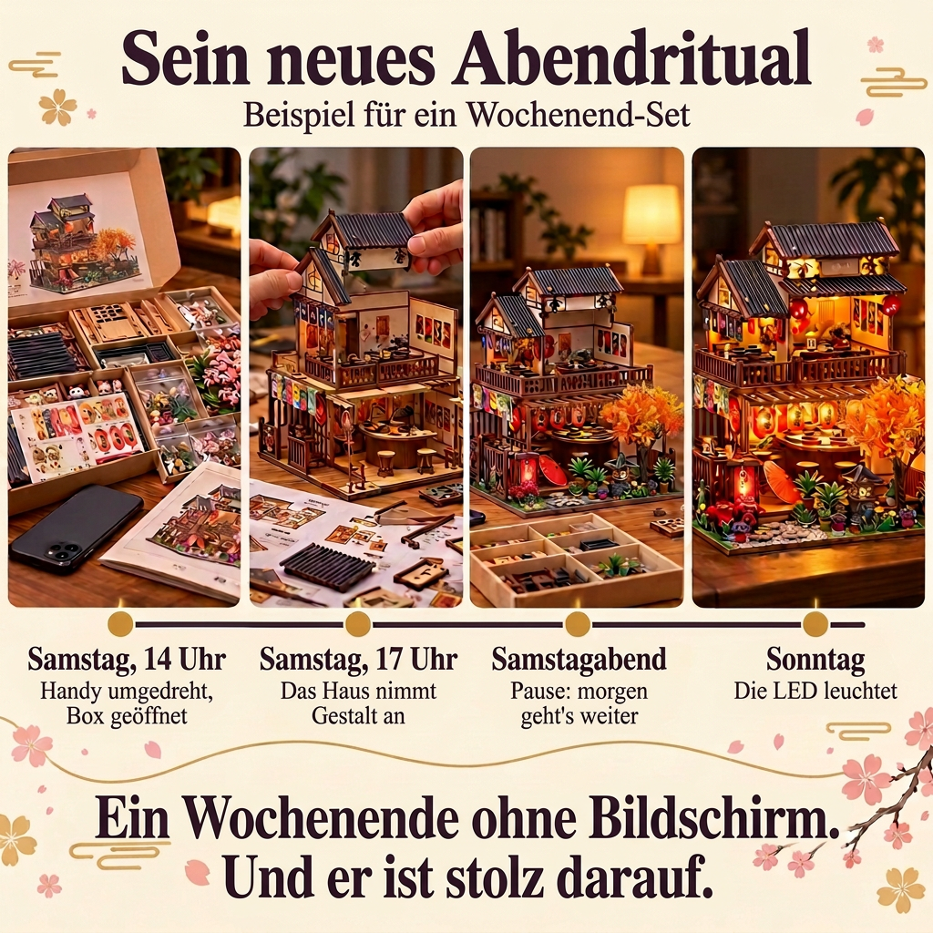 Ein Wochenende mit dem Kirschblüten-Salon: vom Öffnen der Box bis zur leuchtenden LED