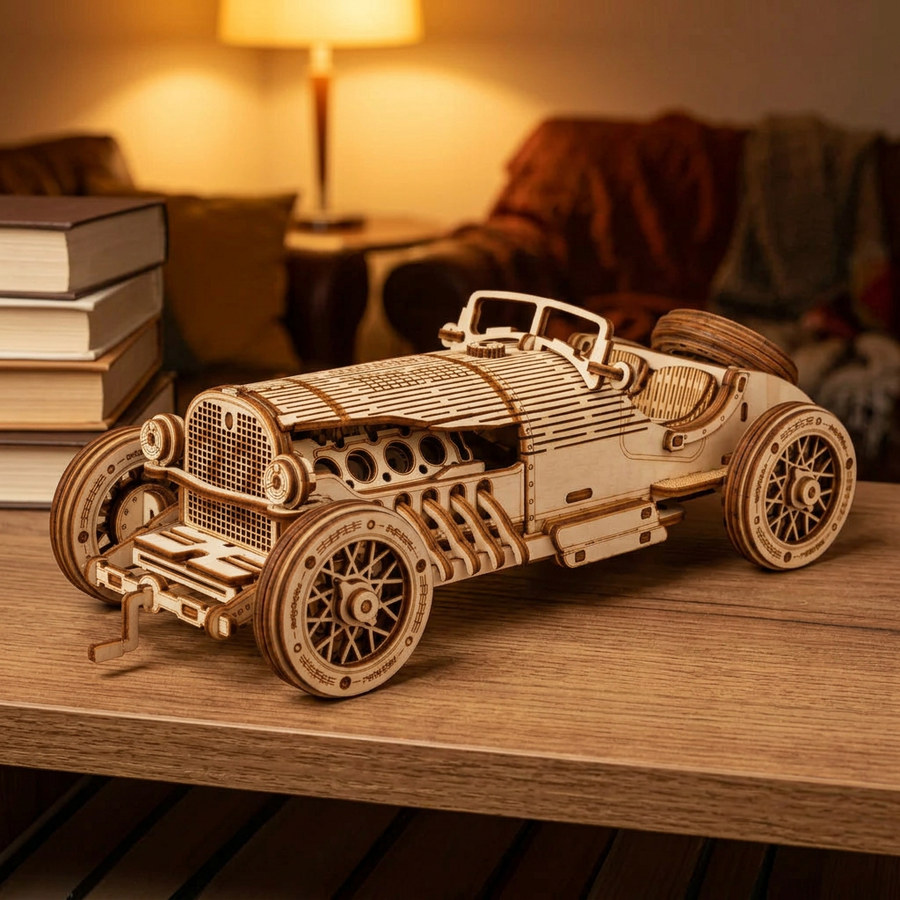 Step 3 of the build: Display it – Wooden Car Model Kit — The Little Race Car