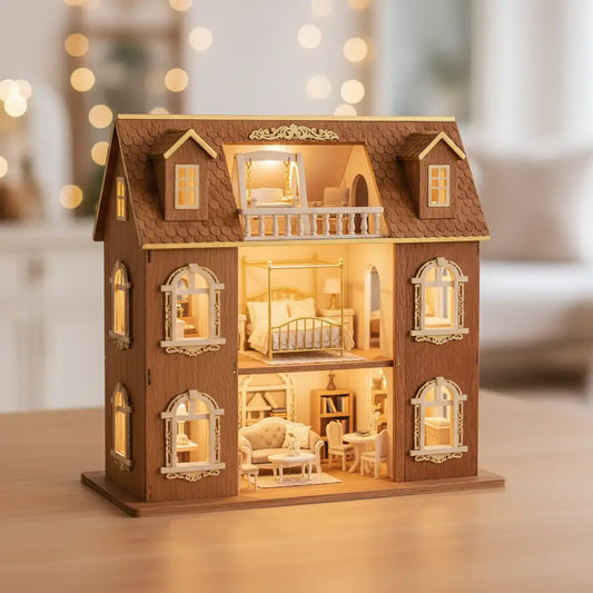 Maison de poupée en bois : jouet ou maquette d'adulte ?
