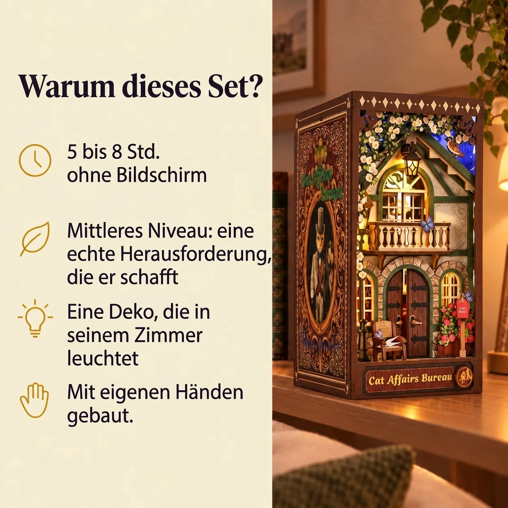 Warum Büro für Katzenangelegenheiten: Bauzeit und Niveau