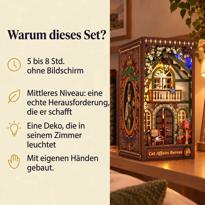 Warum Büro für Katzenangelegenheiten: Bauzeit und Niveau