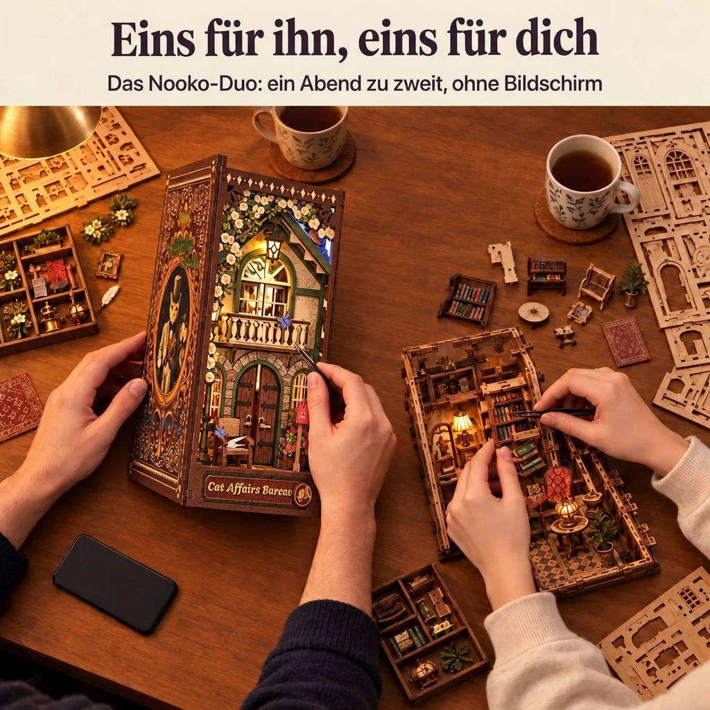 Zwei Personen bauen gemeinsam: das Nooko-Duo
