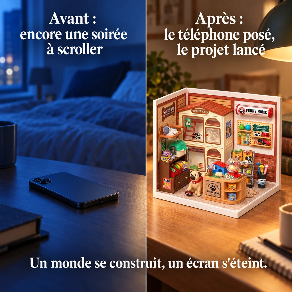 Avant après : du téléphone au montage de L'Animalerie