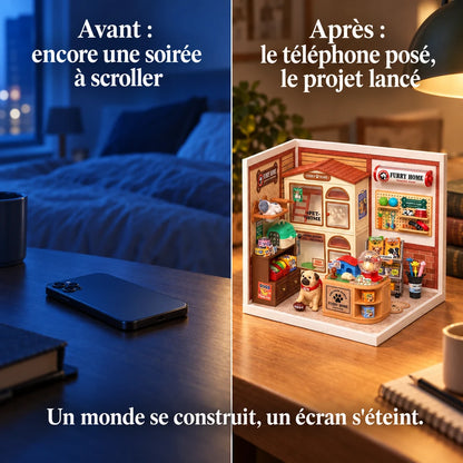 Avant après : du téléphone au montage de L'Animalerie