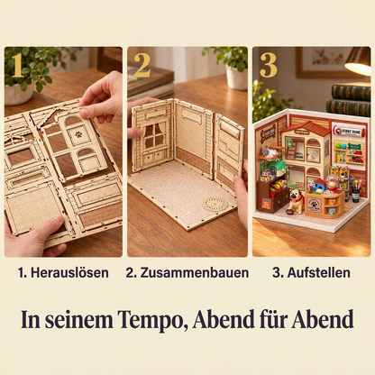 Die Bauschritte von Zoohandlung