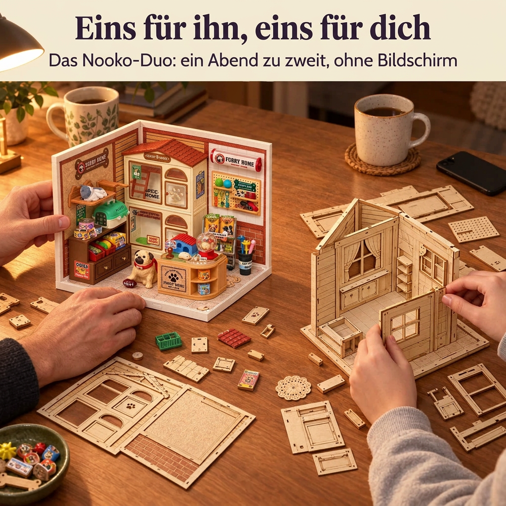 Zwei Personen bauen gemeinsam: das Nooko-Duo
