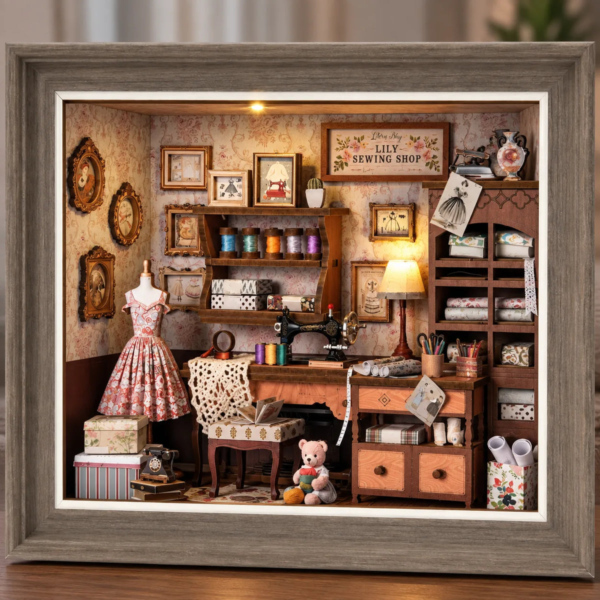 Vue immersive de l'intérieur de L'Atelier de Couture de Lily
