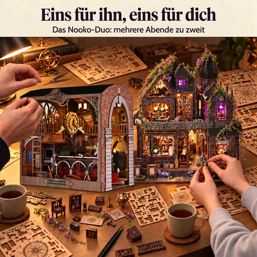 Zwei Personen bauen gemeinsam: das Nooko-Duo