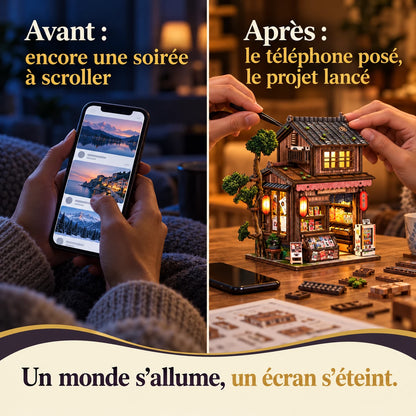 Avant après : remplacer une soirée à scroller par le montage du Bazar de Kyoto