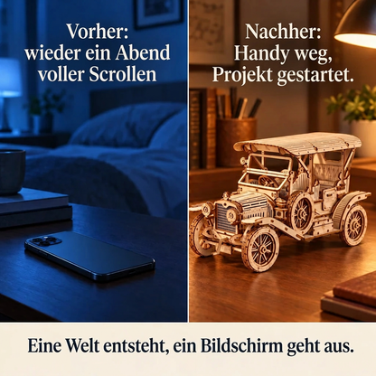 Vorher/Nachher: Handy weg, Aufbau von Limousine von früher