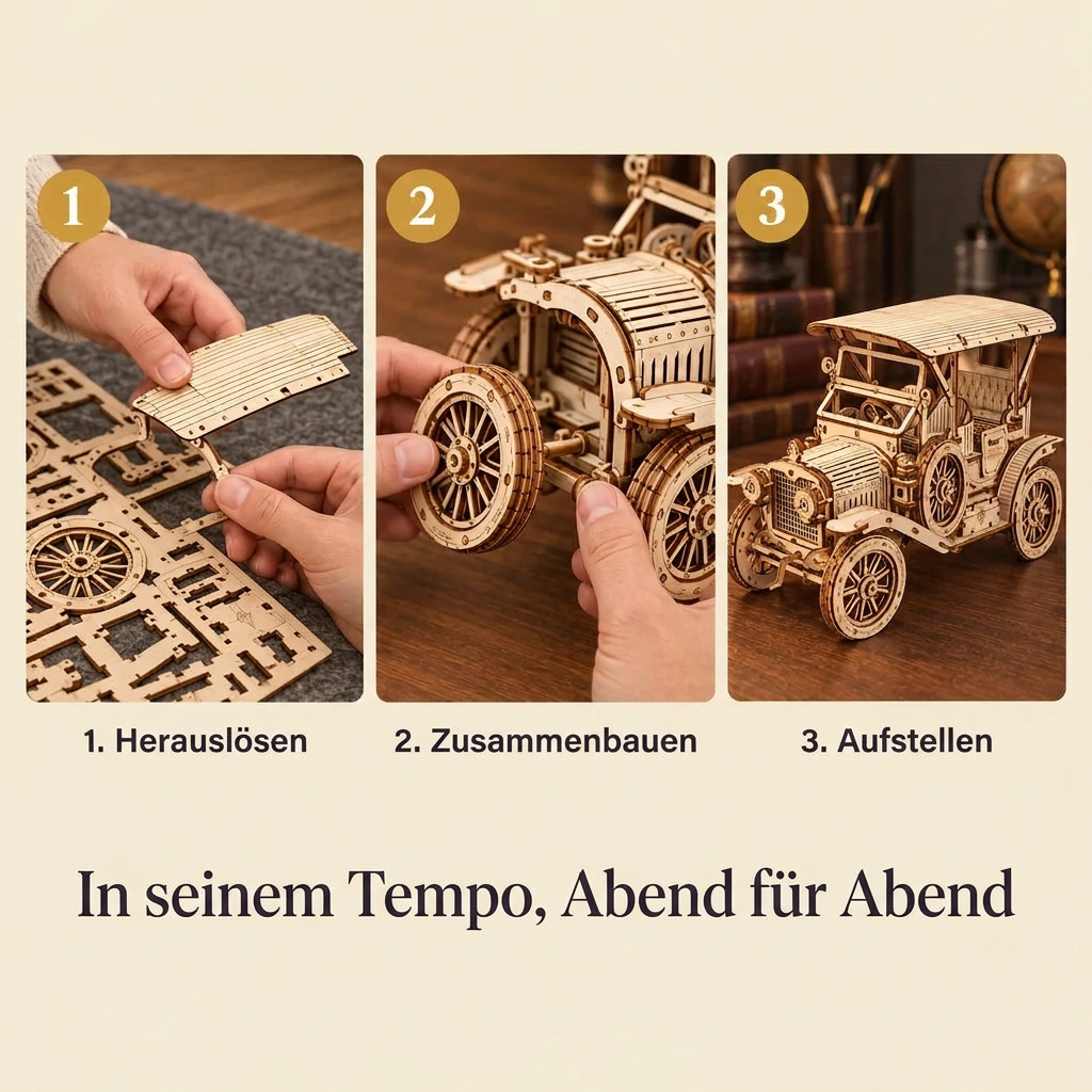 Die Bauschritte von Limousine von früher