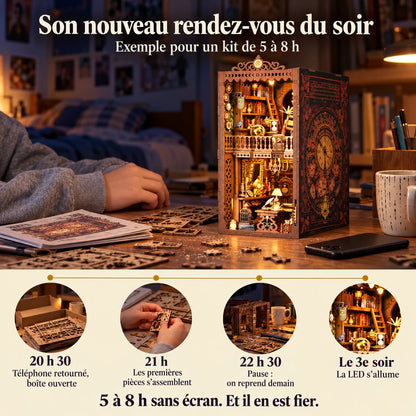Projet de 5 à 8 heures jusqu’à l’allumage de La Bibliothèque de l’Horloge
