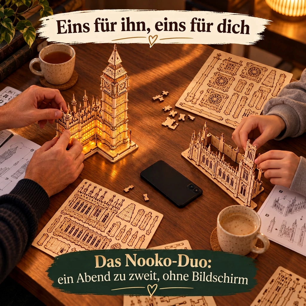 Zwei Personen bauen gemeinsam: das Nooko-Duo