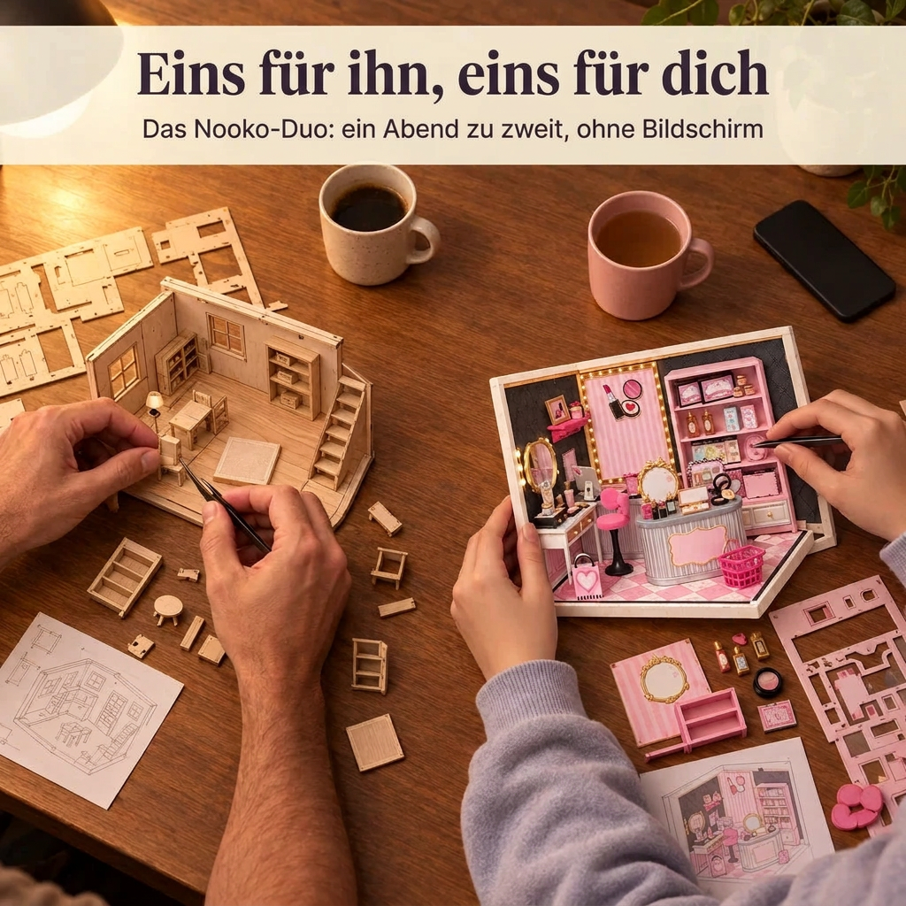 Zwei Personen bauen gemeinsam: das Nooko-Duo