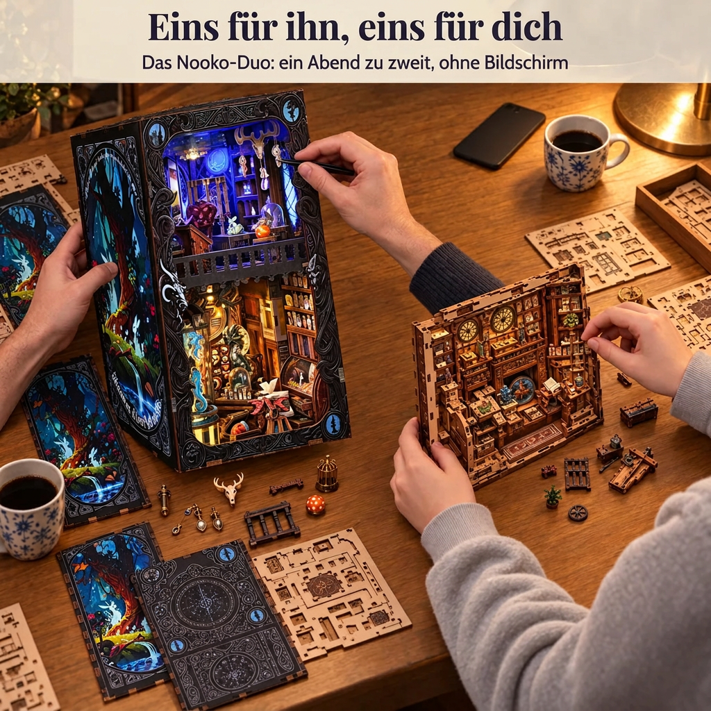 Zwei Personen bauen gemeinsam: das Nooko-Duo