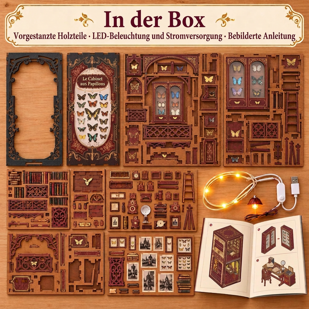 Inhalt des Sets Schmetterlingskabinett