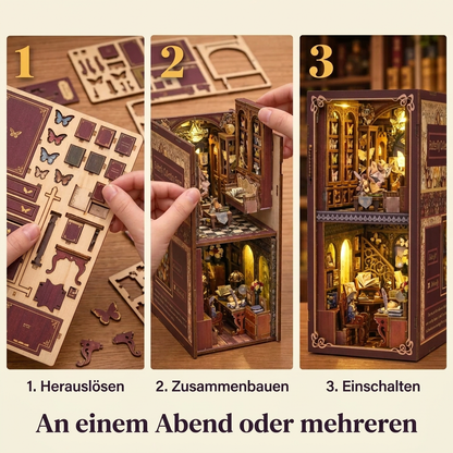 Die Bauschritte von Schmetterlingskabinett