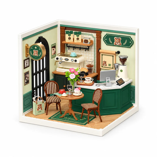 Le Café Little Bear NOOKO monté sur fond blanc
