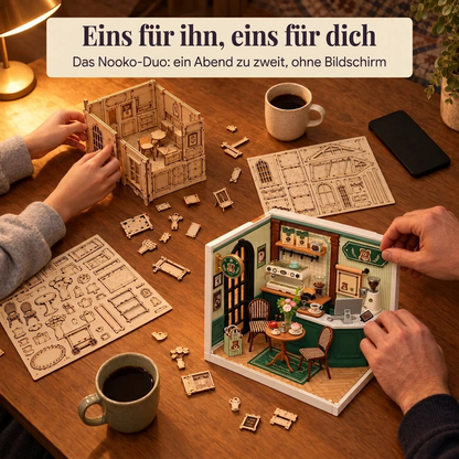 Zwei Personen bauen gemeinsam: das Nooko-Duo