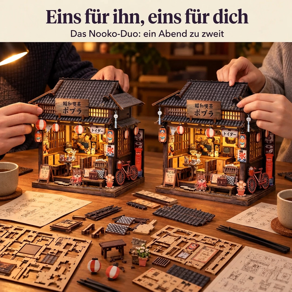 Zwei Personen bauen gemeinsam: das Nooko-Duo