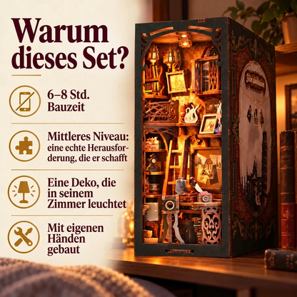 Warum der Book Nook Dunkelkammer: 6–8 Std. Bauzeit, mittleres Niveau