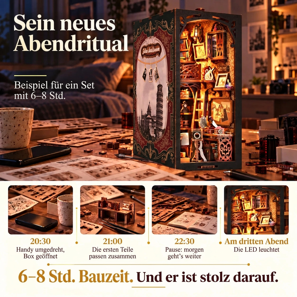 Drei Abende mit der Dunkelkammer: vom Öffnen der Box bis zur leuchtenden LED