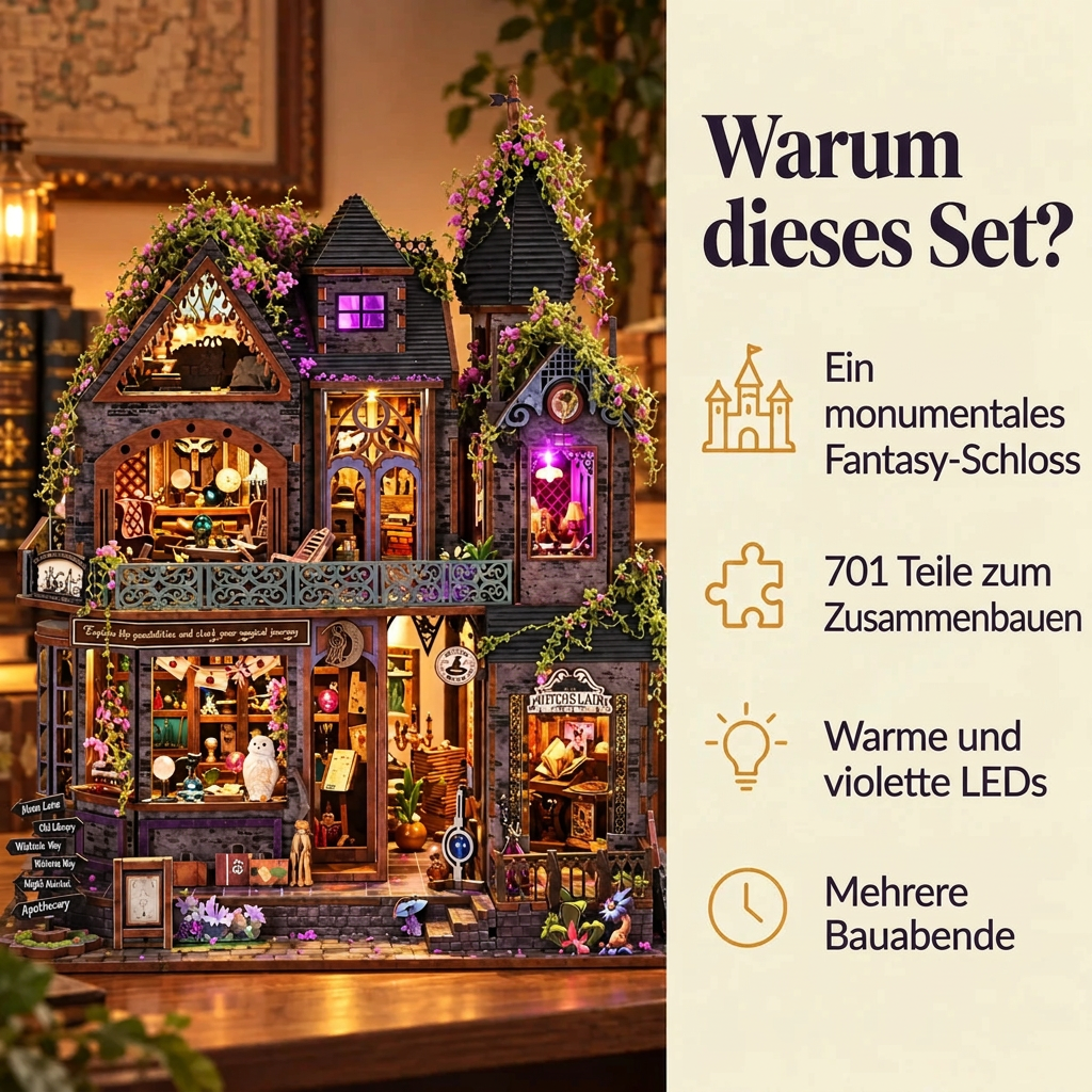 Warum Schloss der Glyzinien: Bauzeit und Niveau