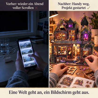 Vorher/Nachher: Handy weg, Aufbau von Schloss der Glyzinien