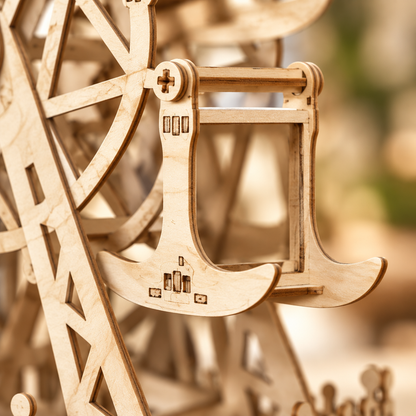 Detail macro d un cadre en bois et des rayons de la roue