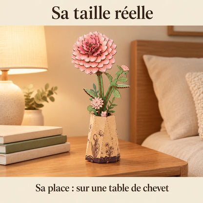 The Dahlia on a nightstand