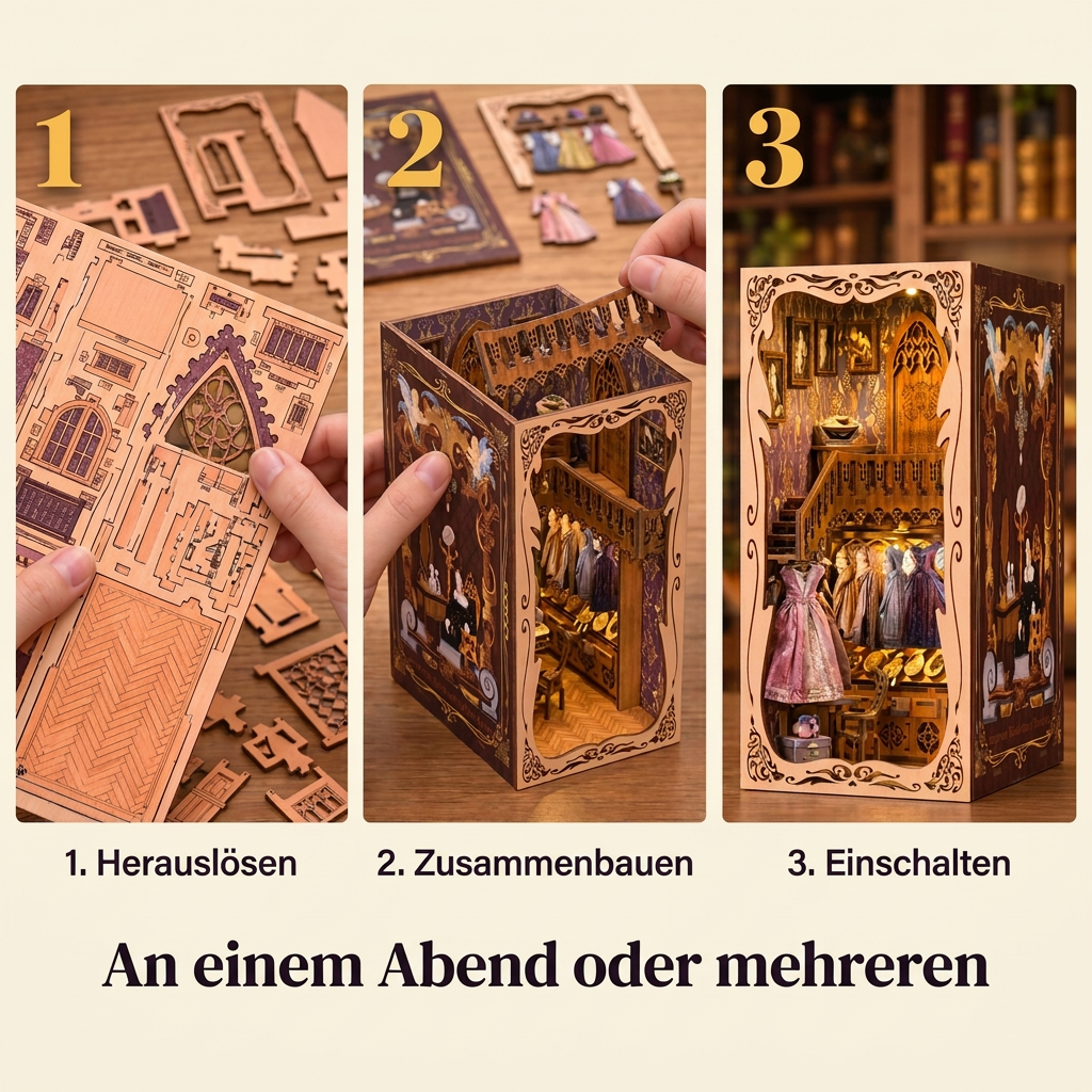 Die Bauschritte von Ankleidezimmer der Herzogin