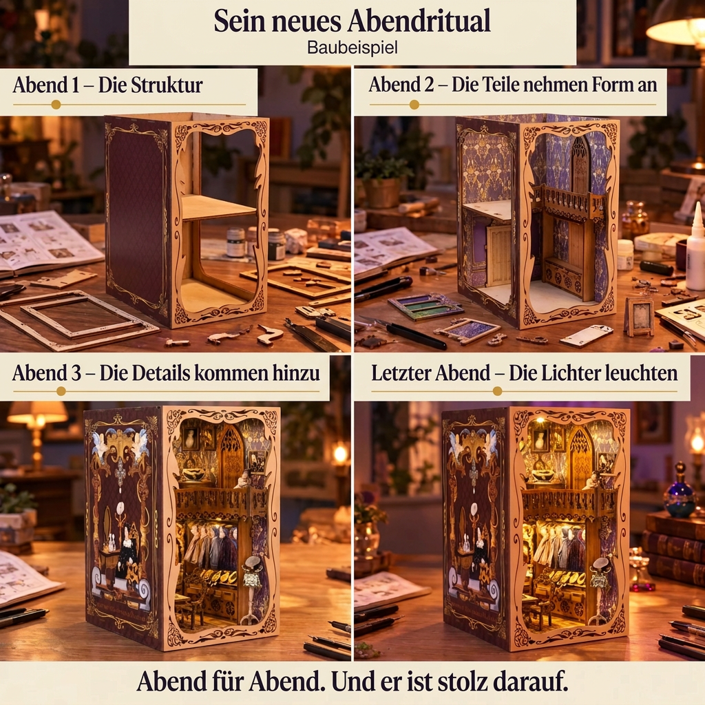 Ein Bauabend mit Ankleidezimmer der Herzogin