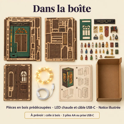 Contenu de la boîte du kit L'Échoppe du Sorcier