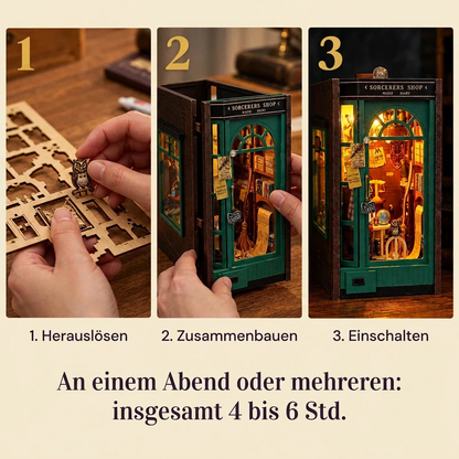 Die Bauschritte von Laden des Zauberers