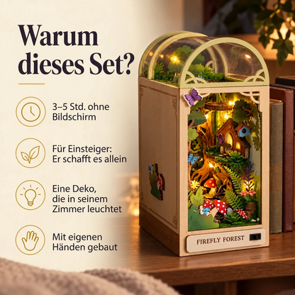 Warum der Book Nook Glühwürmchenwald: 3–5 Std. Bauzeit, für Einsteiger
