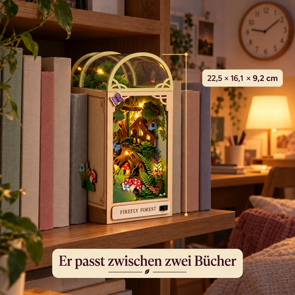 Book Nook Glühwürmchenwald im Regal, Maße 22,5 × 16,1 × 9,2 cm