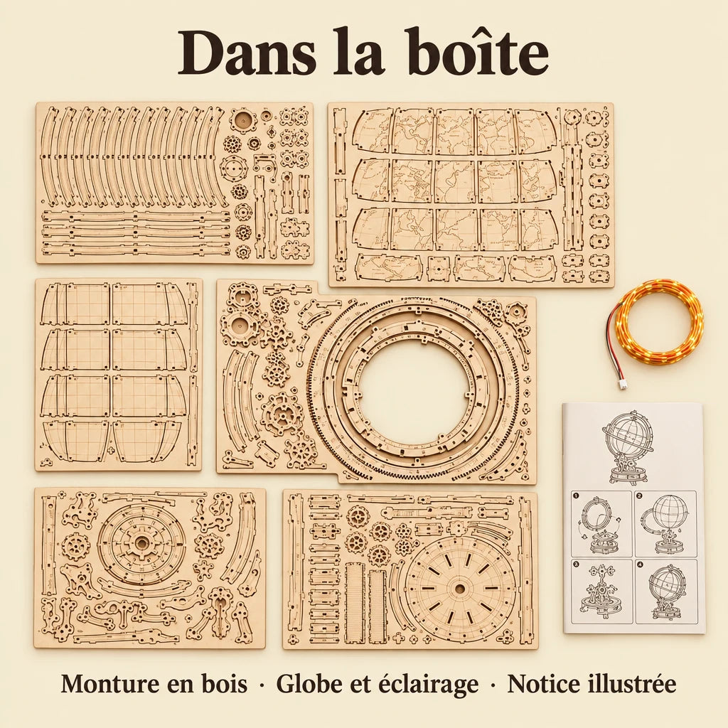 What's in the Illuminated Globe kit box