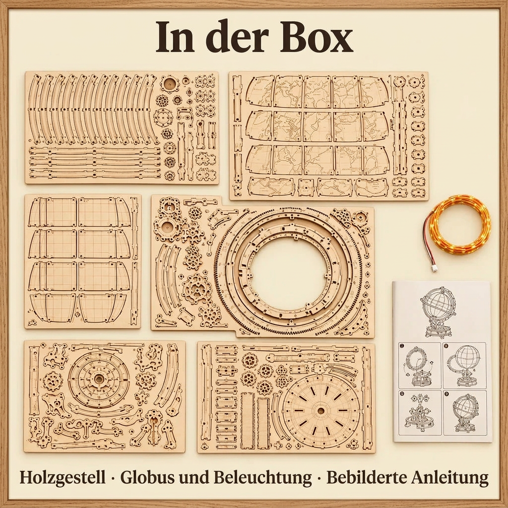 Inhalt des Sets Leuchtender Globus