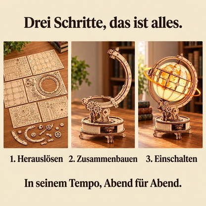 Die Bauschritte von Leuchtender Globus