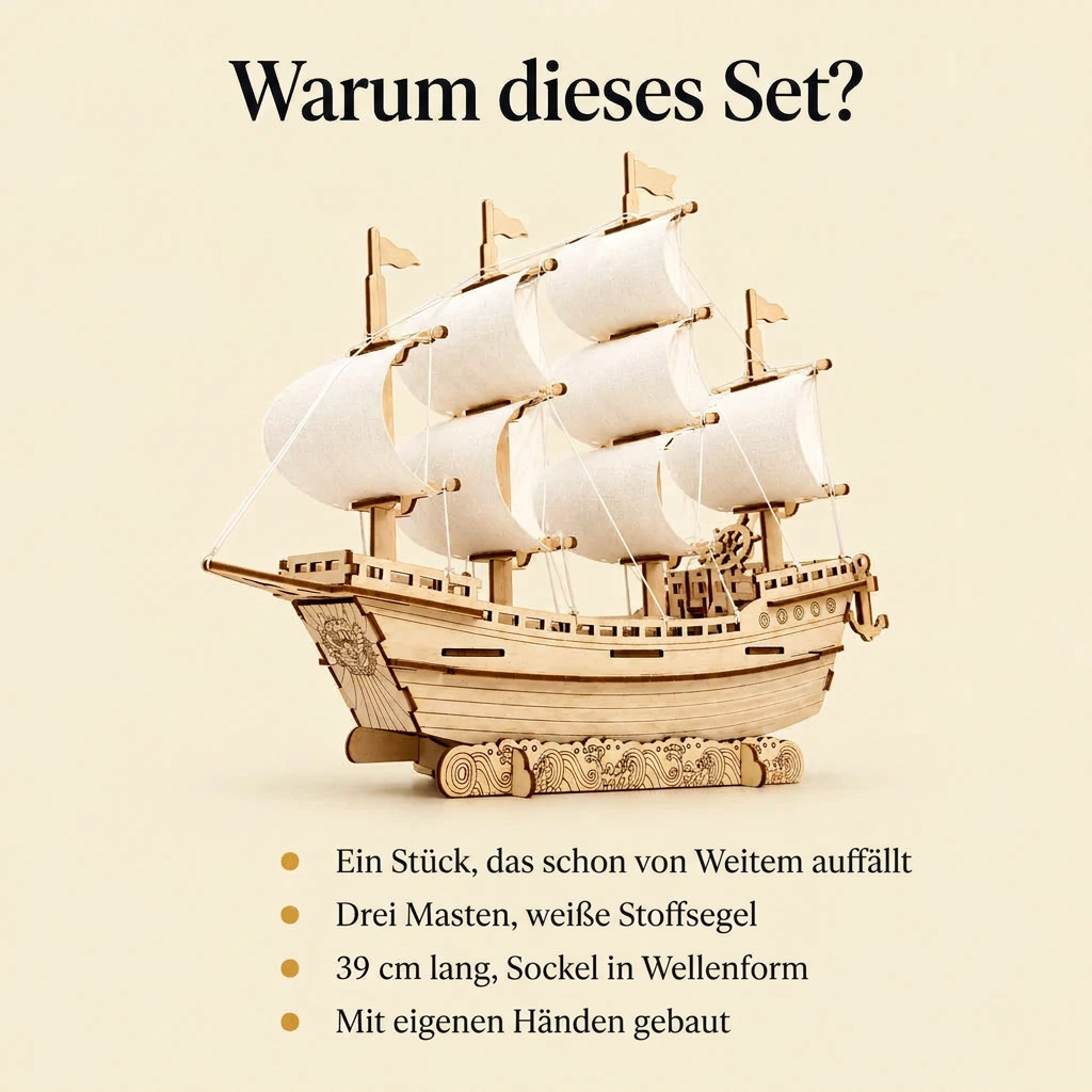 Warum Großsegler mit weißen Segeln: Bauzeit und Niveau