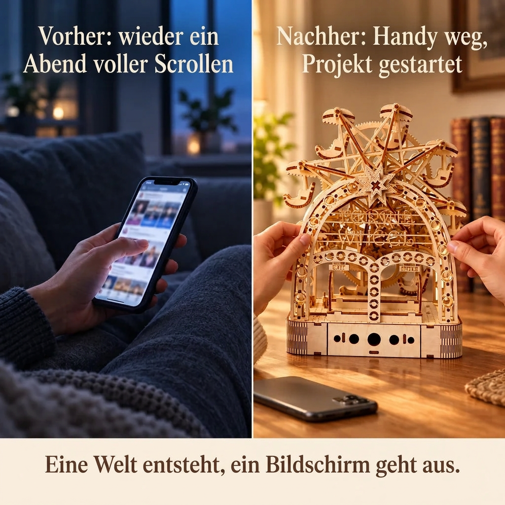 Vorher/Nachher: Handy weg, Aufbau von Musikalisches Riesenrad unter dem Bogen