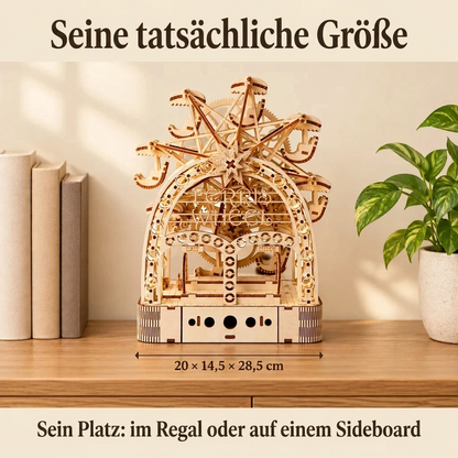 Musikalisches Riesenrad unter dem Bogen im Regal