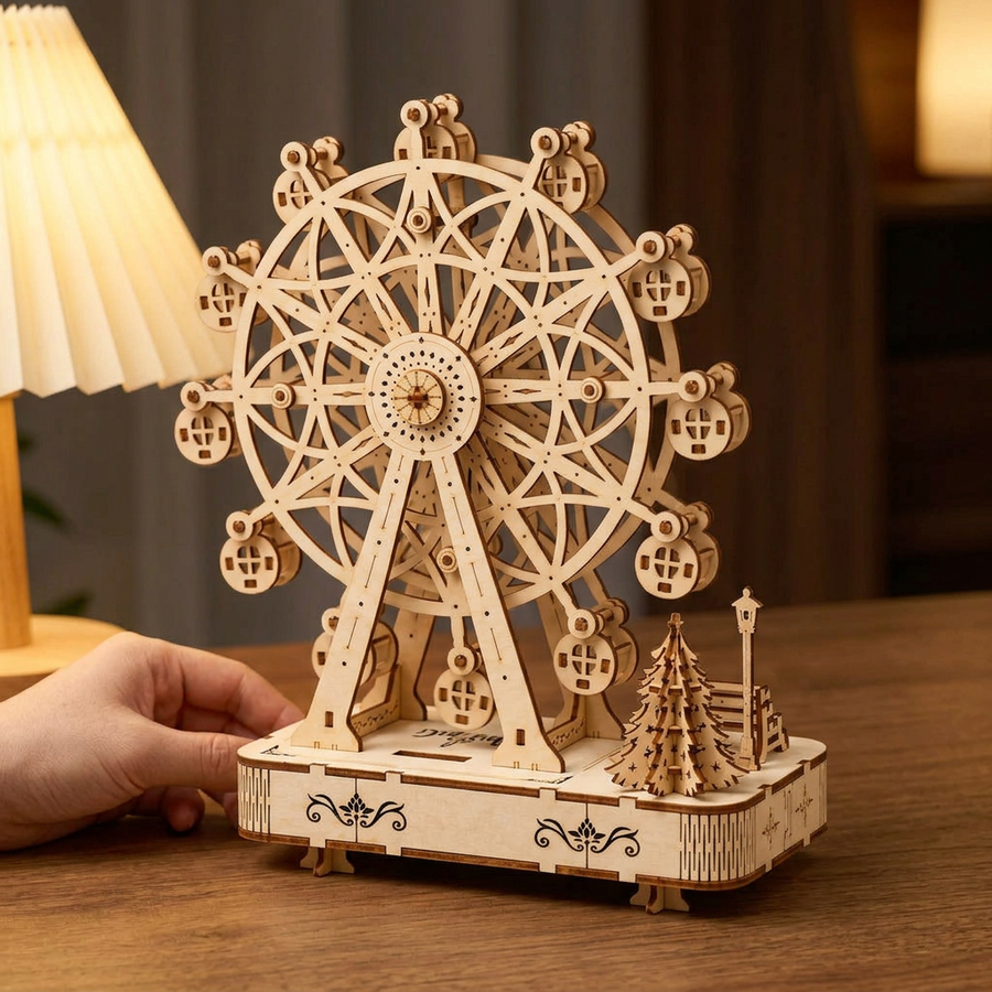 Étape 3 du montage de La Grande Roue Boîte à Musique : faire fonctionner la maquette terminée