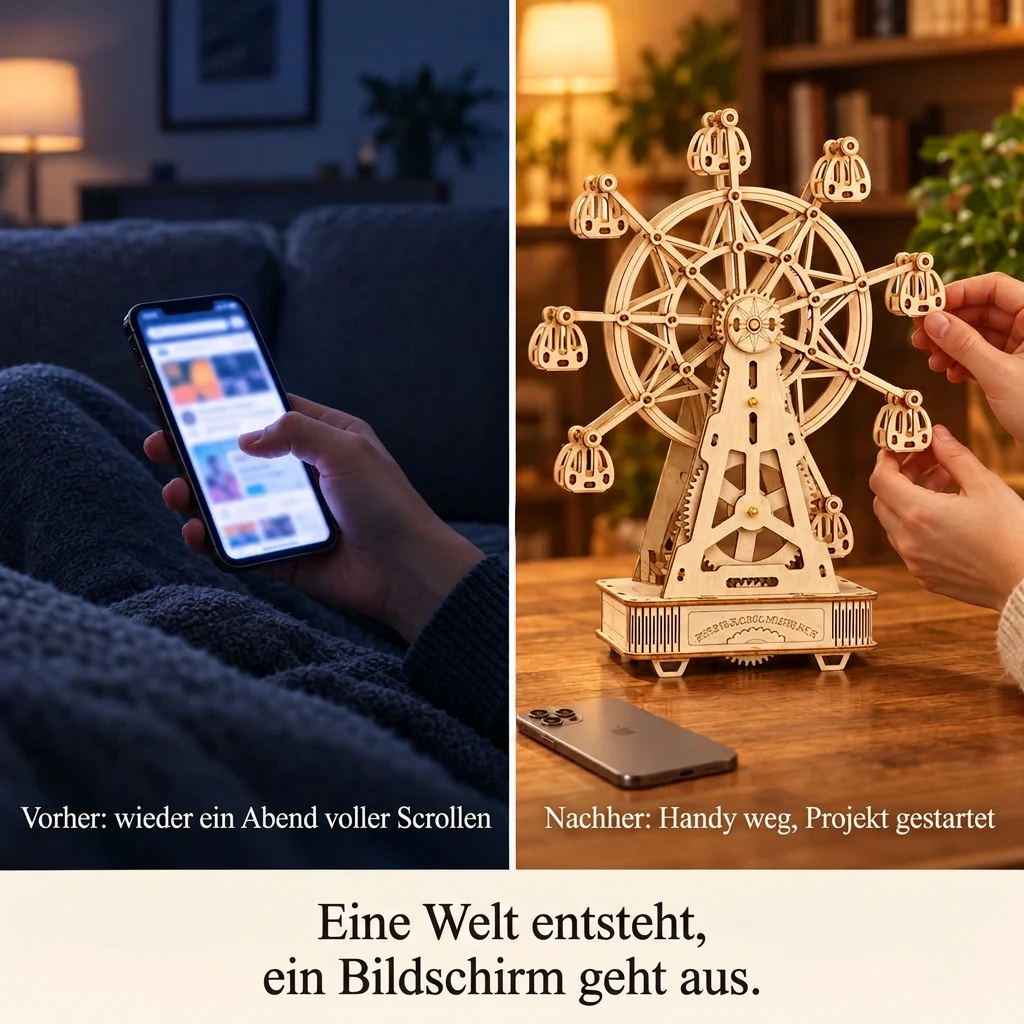 Vorher/Nachher: Handy weg, Aufbau von Klassisches musikalisches Riesenrad