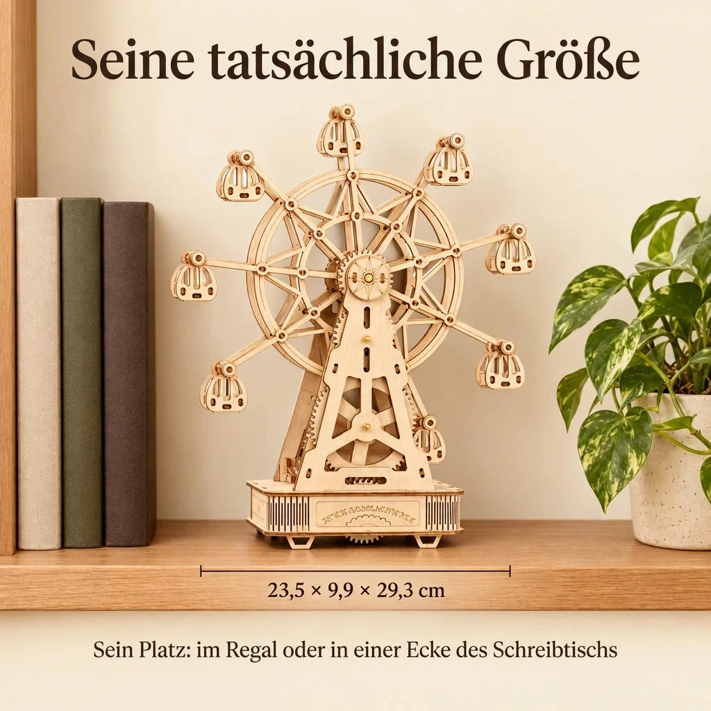Klassisches musikalisches Riesenrad im Regal