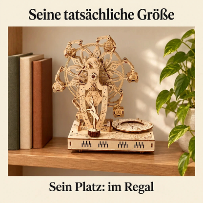 Musikalisches Riesenrad mit Figur im Regal