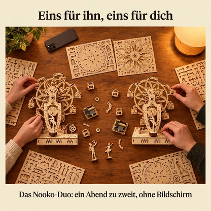 Zwei Personen bauen gemeinsam: das Nooko-Duo