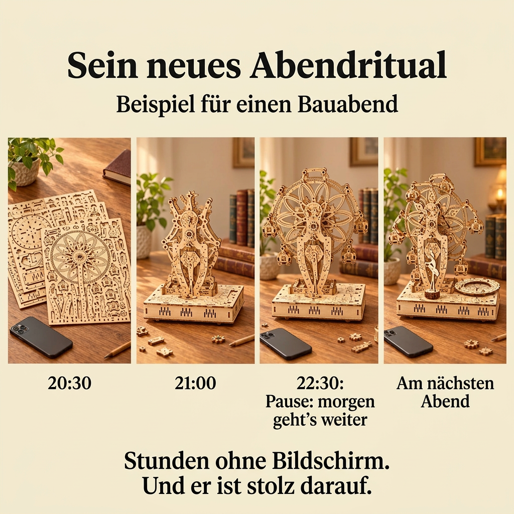 Ein Bauabend mit Musikalisches Riesenrad mit Figur